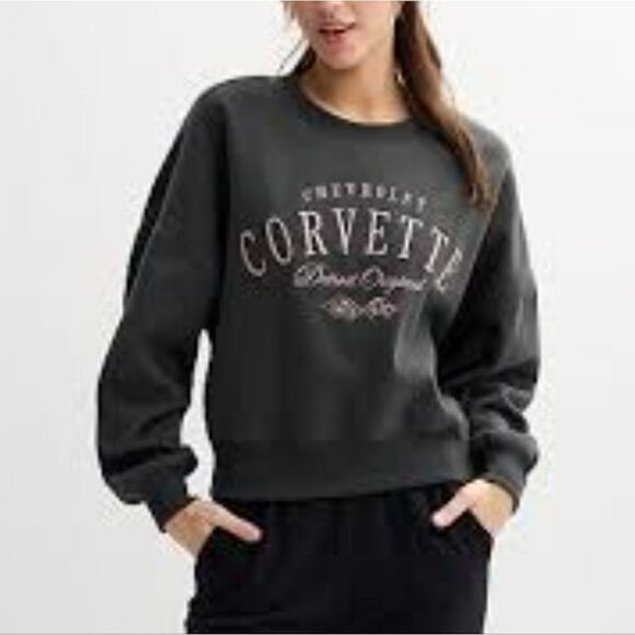 Gray Crew Neck Sweater with Graphic Design - Picture 2 of 4
